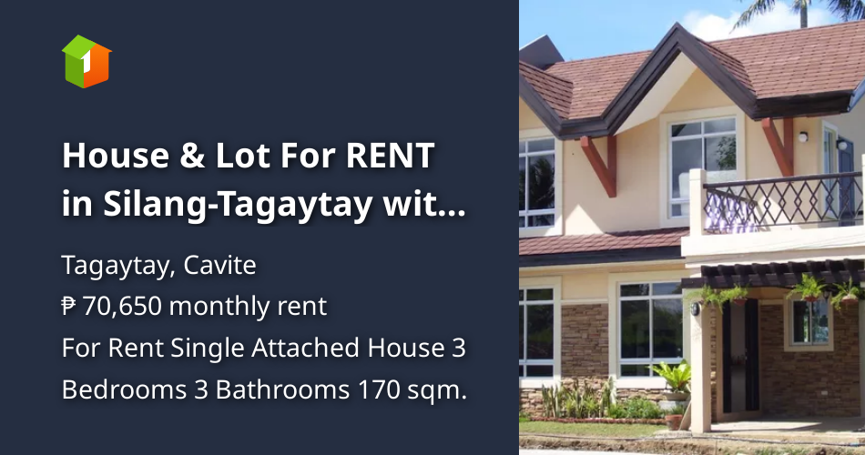 House & Lot For RENT in SilangTagaytay with golf course view [House