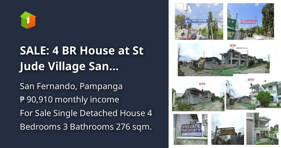Foreclosed House in St Jude Village Pampanga 450 sqm [House and Lot 🏘️