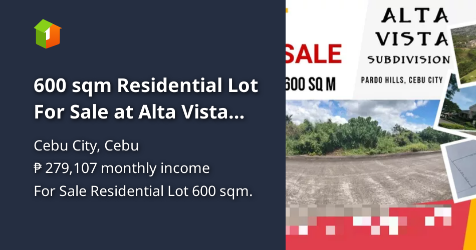 600 sqm Residential Lot For Sale at Alta Vista Subdivision [Lot 🚜] (May