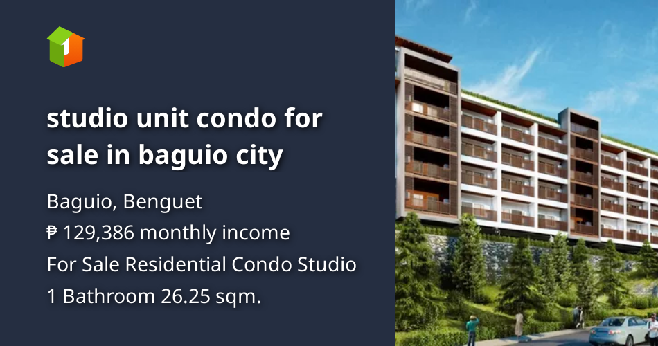 Studio unit condo for sale in baguio city [Condo 🏙️] (August 2024) in