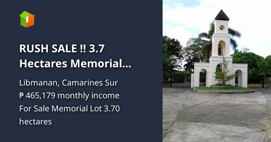 RUSH SALE !! 3.7 Hectares Memorial Garden [Lot 🚜] (May 2024) in
