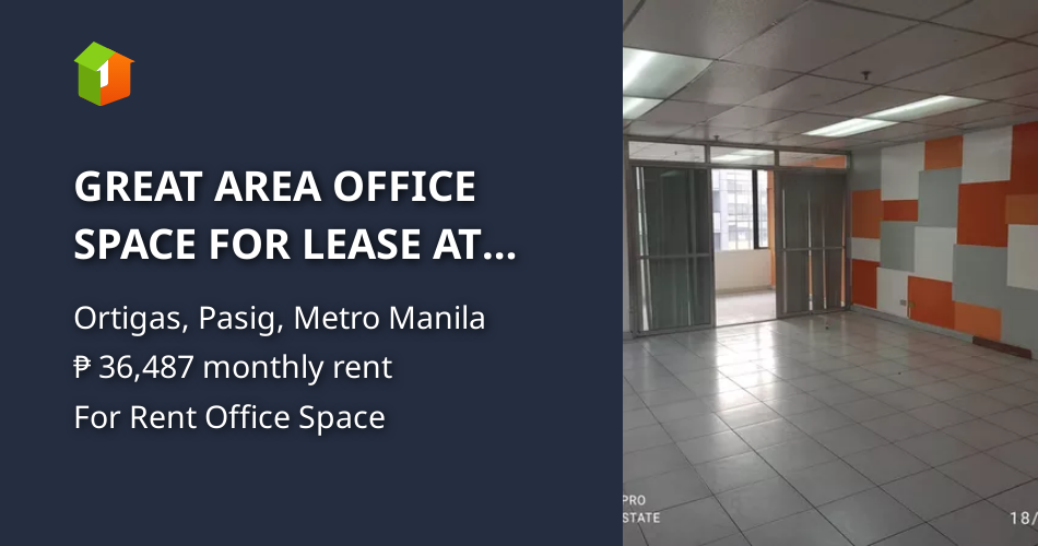 GREAT AREA OFFICE SPACE FOR LEASE AT STRATA 100 -ORTIGAS CBD ...