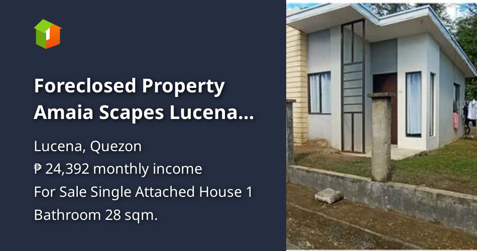 Foreclosed Property Amaia Scapes Lucena sabang, Lucena City, Quezon