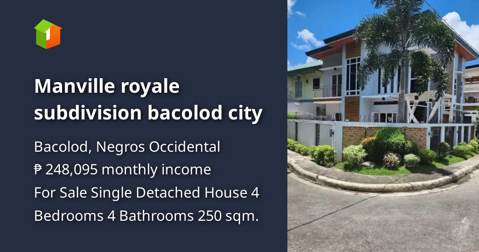 Manville royale subdivision bacolod city [House and Lot 🏘️] (July 2024) in Bacolod, Negros