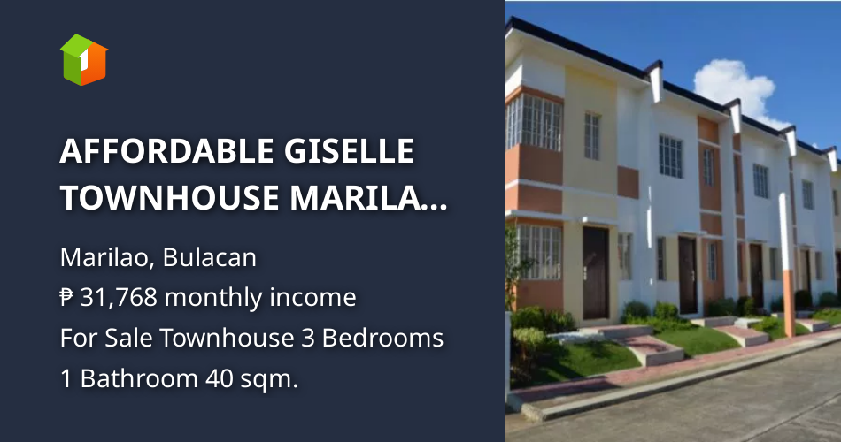 AFFORDABLE GISELLE TOWNHOUSE MARILAO BULACAN [House and Lot 🏘️] (March