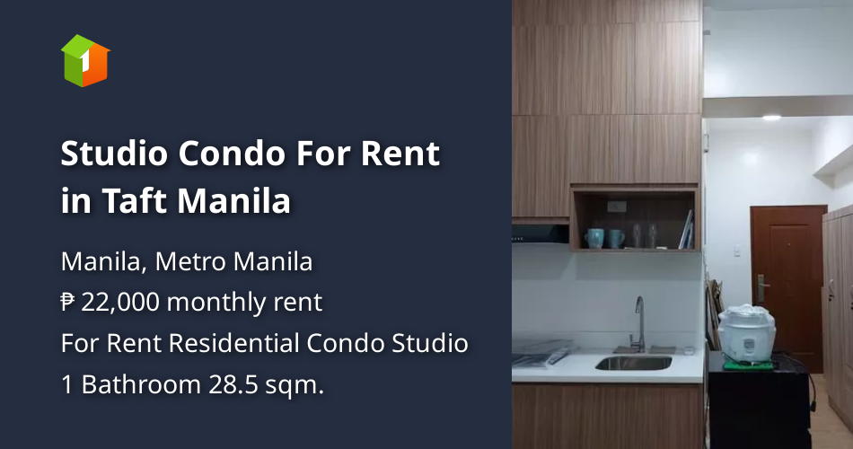 Studio Condo For Rent in Taft Manila [Condo 🏙️] (September 2024) in