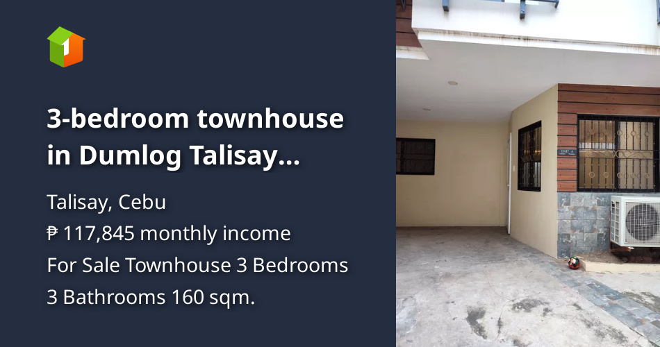 3bedroom townhouse in Dumlog Talisay City,Cebu [House and Lot 🏘️
