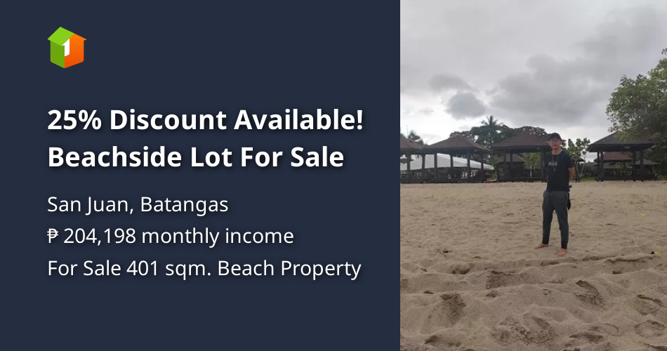 25 Discount Available! Beachside Lot For Sale [Beach Property 🏖️