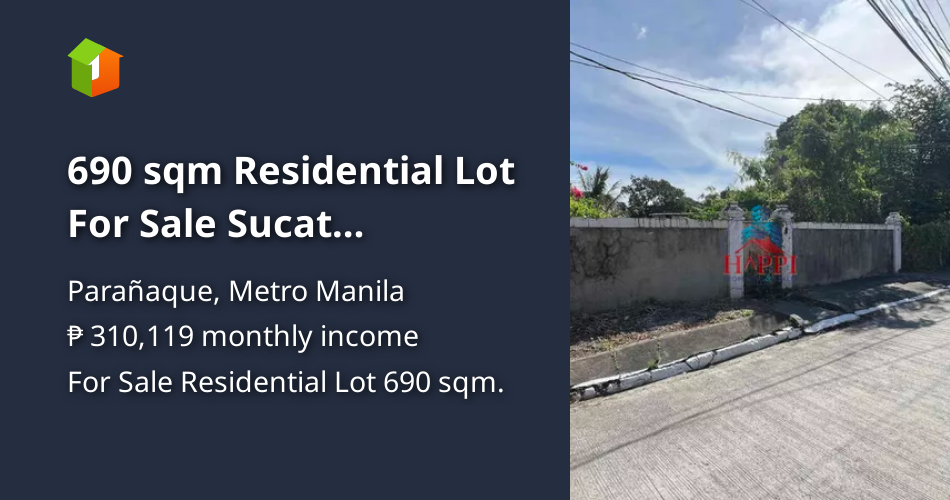 690 sqm Residential Lot For Sale Sucat Paranaque [Lot 🚜] (August 2024