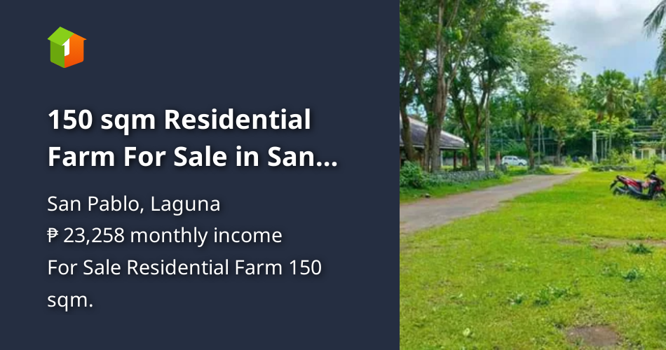 150 sqm Residential Farm For Sale in San Pablo Laguna [Lot 🚜