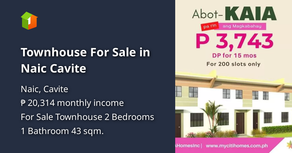 Townhouse For Sale in Naic Cavite [House and Lot 🏘️] (January 2023) in