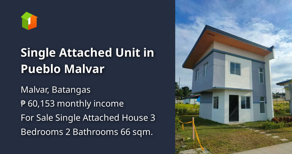 Single Attached Unit in Pueblo Malvar [Houses and Lots 🏘️] (July 2023 ...