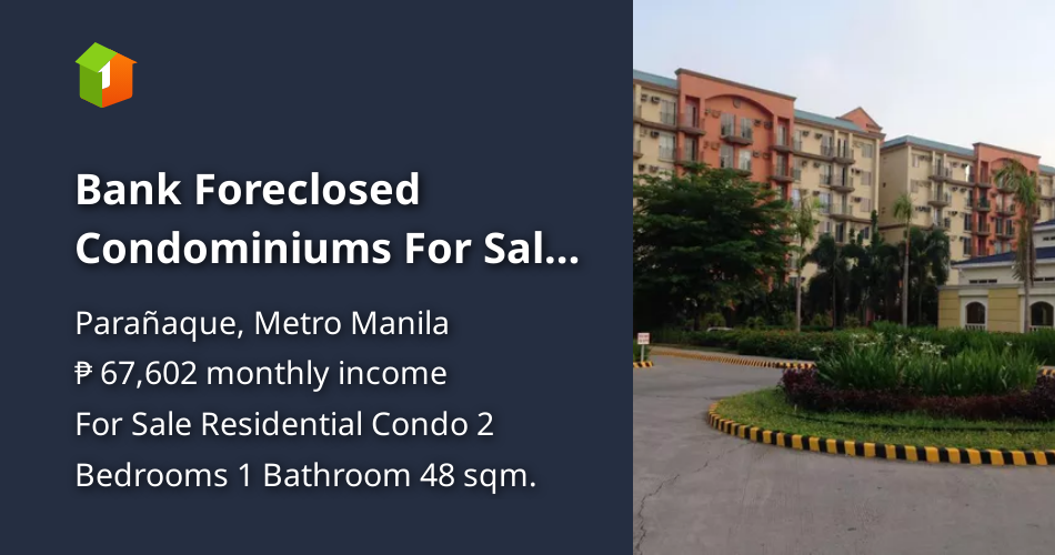 Bank Foreclosed Condominiums For Sale Parañaque Chateu Elysee [Condo 🏙️