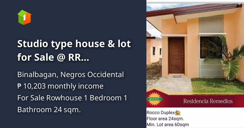 Studio type house & lot for Sale RR Subdivision Binalbagan [House and Lot 🏘️] (May 2023) in