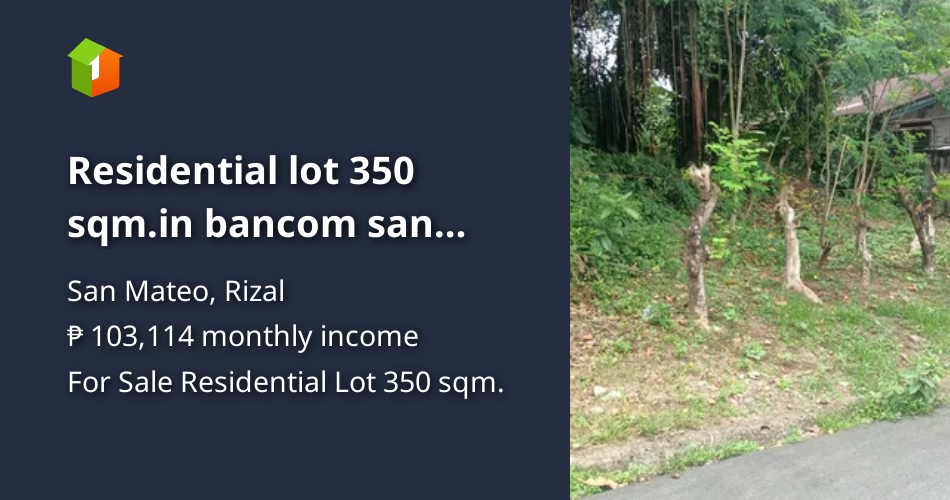 Residential lot 350 sqm.in bancom san mateo rizal forsale [Lots 🚜 ...