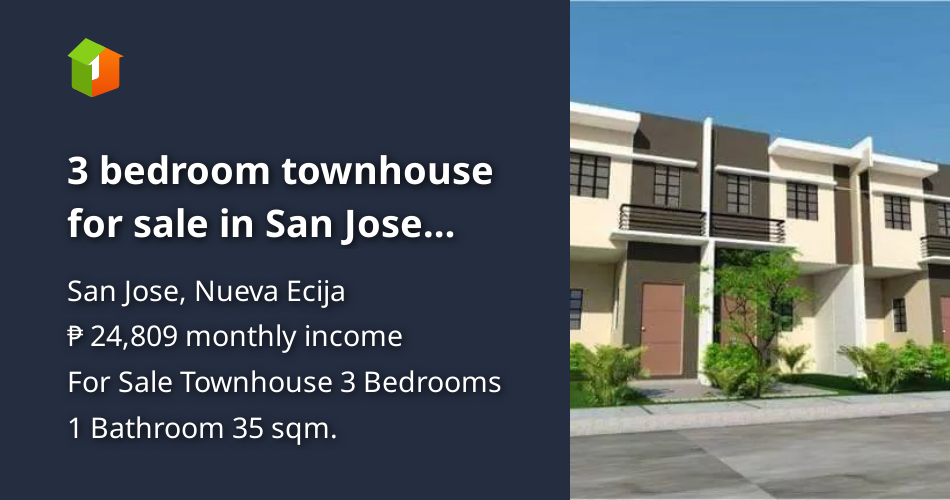 3 bedroom townhouse for sale in San Jose Nueva Ecija [House and Lot 🏘️