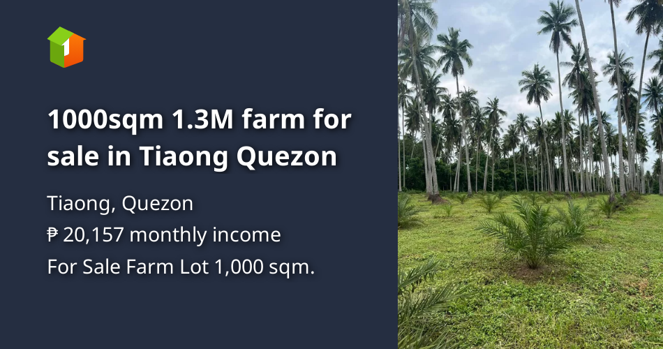 1000sqm 1.3M farm for sale in Tiaong Quezon [Lot 🚜] (October 2022) in