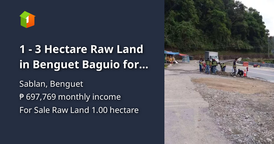 1 3 Hectare Raw Land in Benguet Baguio for Sale [Lots 🚜] (September
