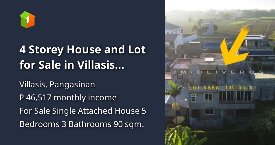 4 Storey House and Lot for Sale in Villasis Pangasinan (Unfinished