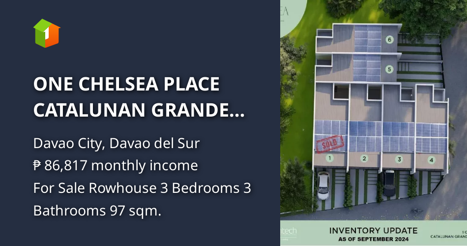 ONE CHELSEA PLACE CATALUNAN GRANDE 16K MONTHLY [House and Lot 🏘️