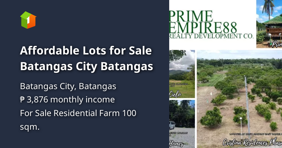 Affordable Lots for Sale Batangas City Batangas [Lot 🚜] (June 2024) in