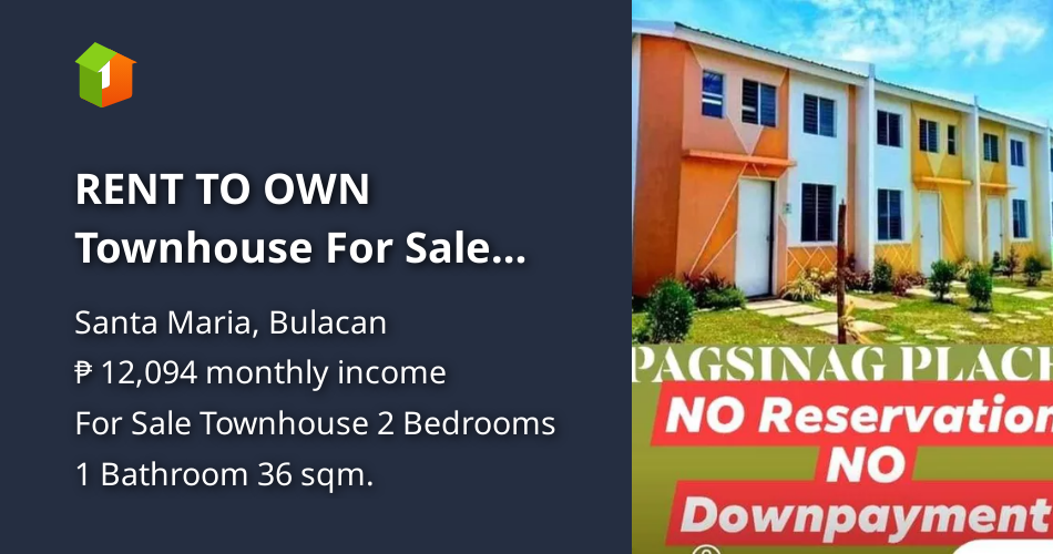 RENT TO OWN Townhouse For Sale PagIBIG Catmon Santa Maria Bulacan