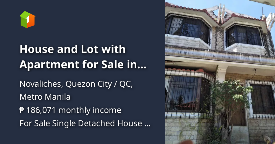 House and Lot with Apartment for Sale in Maligaya Park Quezon City