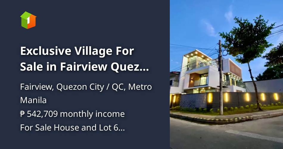 Exclusive Village For Sale in Fairview Quezon City / QC Metro Manila ...