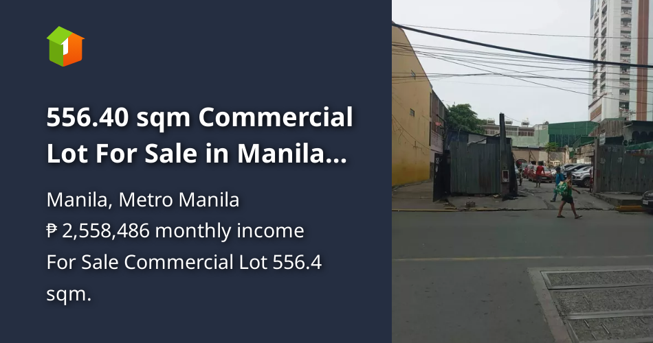 556.40 sqm Commercial Lot For Sale in Manila Metro Manila [Lot 🚜] (May
