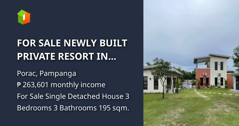 FOR SALE NEWLY BUILT PRIVATE RESORT IN PORAC PAMPANGA NEAR TO ALVIERA