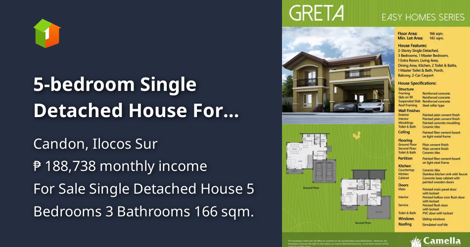 5bedroom Single Detached House For Sale in Candon Ilocos Sur [House