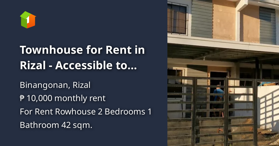Townhouse for Rent in Rizal Accessible to Ortigas/Crossing [House and