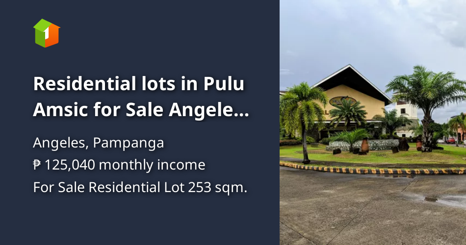 Residential lots in Pulu Amsic for Sale Angeles City, Pampanga [Lot 🚜