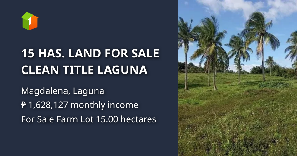 15 HAS. LAND FOR SALE CLEAN TITLE LAGUNA [Lot 🚜] (September 2024) in