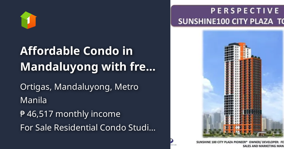 Affordable Condo in Mandaluyong with free Furniture!!! [Condo 🏙️