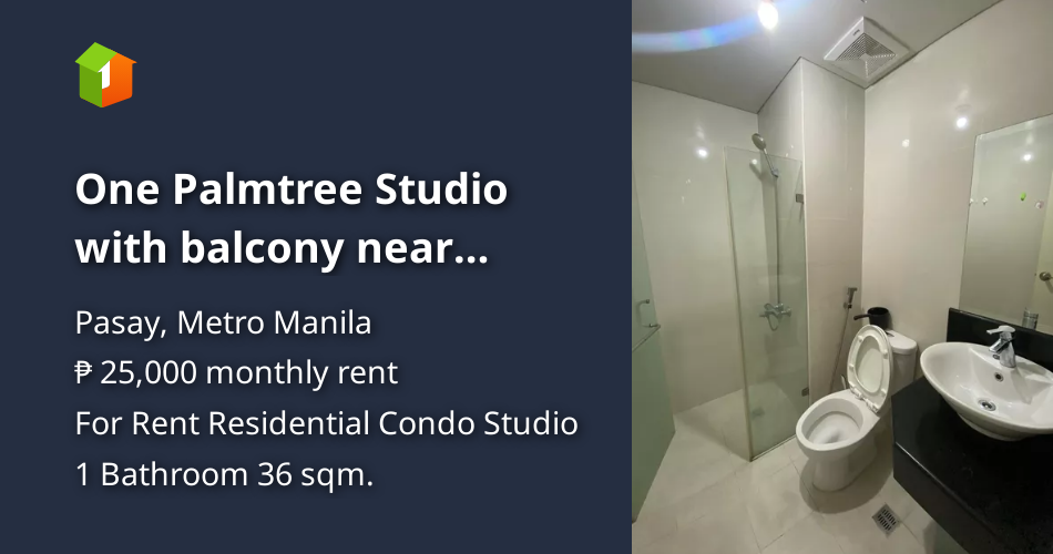 One Palmtree Studio with balcony near Resort world Manila [Condo 🏙️