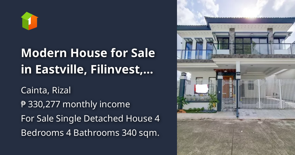 Modern House for Sale in Eastville, Filinvest, Rizal [House and Lot 🏘️
