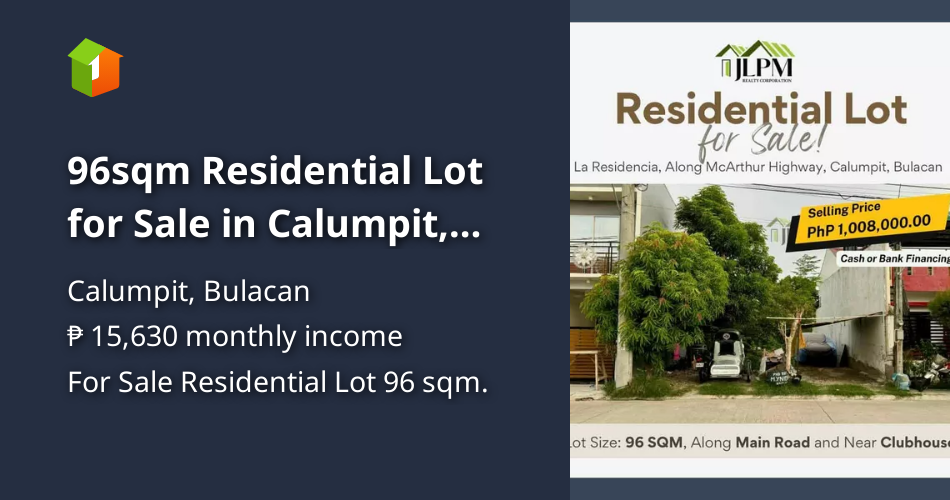 163sqm Corner Lot for Sale in La Residencia, Calumpit, Bulacan [Lot 🚜