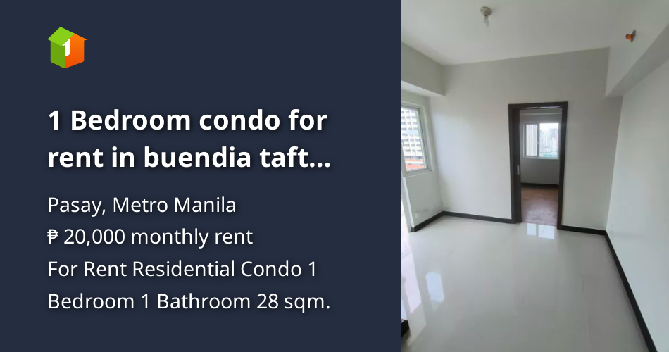1 Bedroom condo for rent in buendia taft pasay near MOA [Condos 🏙️