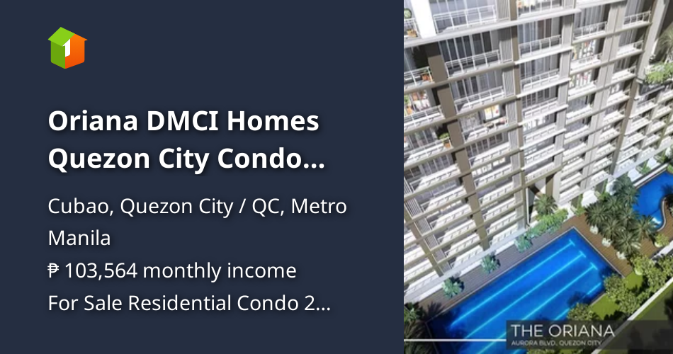 Oriana DMCI Homes Quezon City Condo near Center Cubao [Condo 🏙️