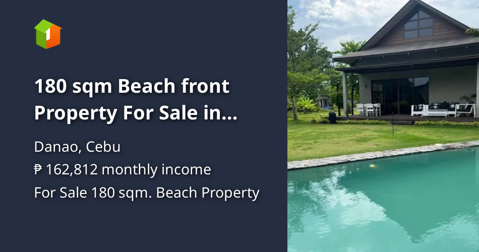 180 sqm Beach front Property For Sale in Danao Cebu [Beach Property 🏖️