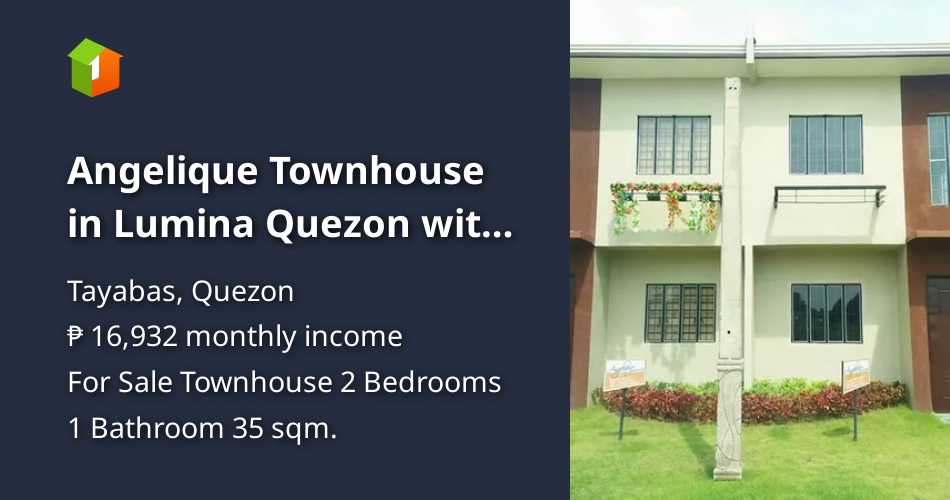 Angelique Townhouse in Lumina Quezon with 2 br [House and Lot 🏘️
