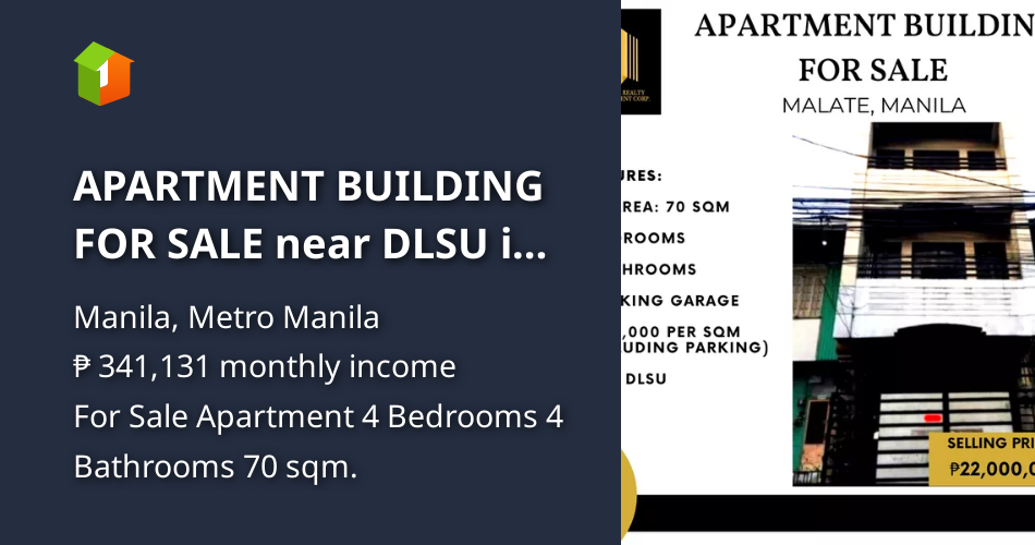 APARTMENT BUILDING FOR SALE near DLSU in MANILA [Condo 🏙️] (March 2023