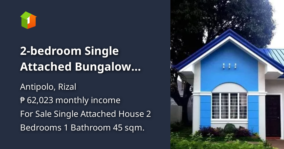 2bedroom Single Attached Bungalow House For Sale in Antipolo Rizal