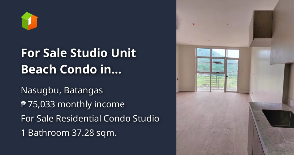 Curated visual reference: Gallery Detail: For Sale Studio Unit Beach Condo In Nasugbu Batangas Condos