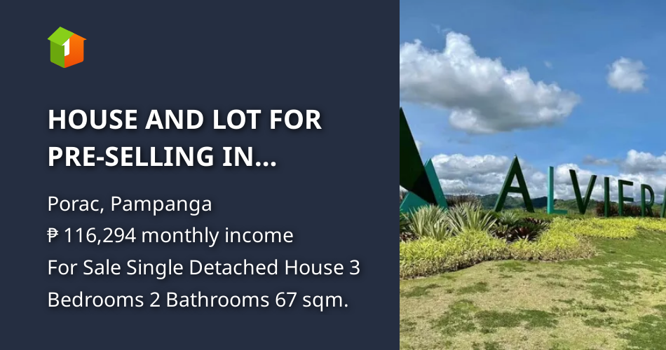 HOUSE AND LOT FOR PRESELLING IN ALVIERAPORAC PAMPANGA [House and Lot