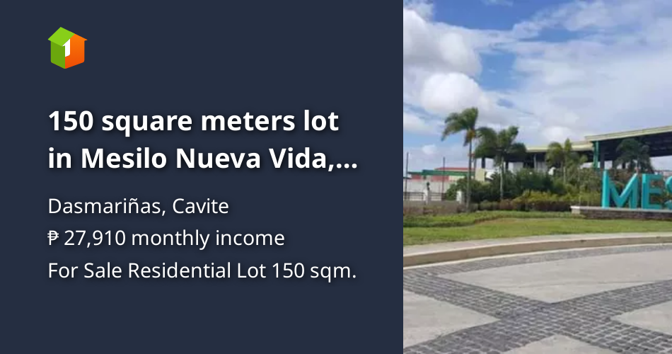 150 square meters lot in Mesilo Nueva Vida, Dasmarinas Cavite [Lot 🚜