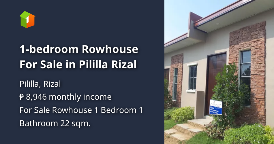 1bedroom Rowhouse For Sale in Pililla Rizal [House and Lot 🏘️] (August