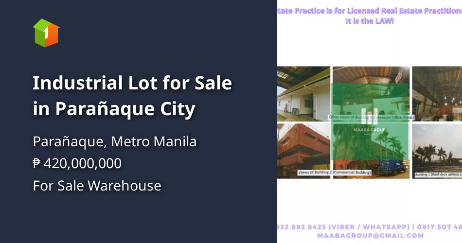 Industrial Lot for Sale in Parañaque City Property 🏭