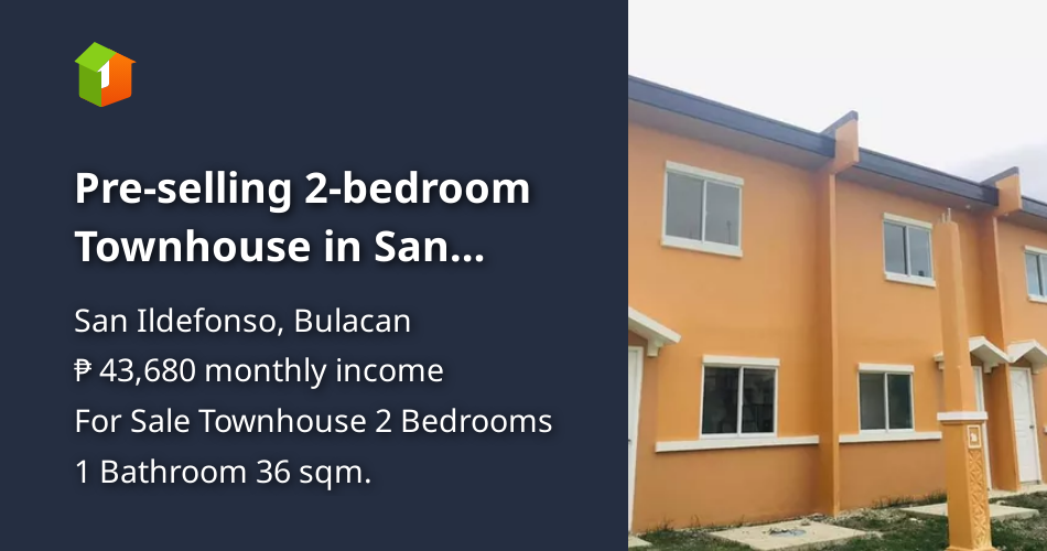 Preselling 2bedroom Townhouse in San Ildefonso Bulacan [House and Lot